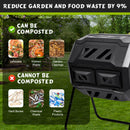 Advwin Garden Composting Bin Dual Chamber 160L