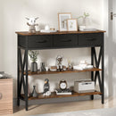 Advwin Narrow Console Table with Drawers