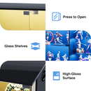 Advwin Glass Display Cabinet w/ 3-Color Sensor LED Light