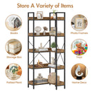 Advwin 5-Tier Corner Bookshelf Convertible L Shaped Bookcase (Pre-Order)