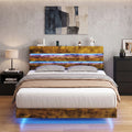 Advwin Double Floating Bed Frame w/ Charging Station