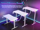Advwin Electric Standing Gaming Desk RGB LED White (Pre-Order)