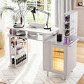 Advwin Manicure Table Dust with Dust Collector LED Light
