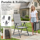 Advwin Folding Patio Chairs Set of 2 w/ Adjustable Backrest