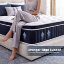 Advwin 30cm Hybrid Mattress w/ Pocket Springs White & Blue