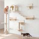 Advwin 7-in-1 Wall Mounted Cat Shelves for Play & Rest