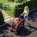 Advwin Foldable Large Dog Stroller Up to 35kg