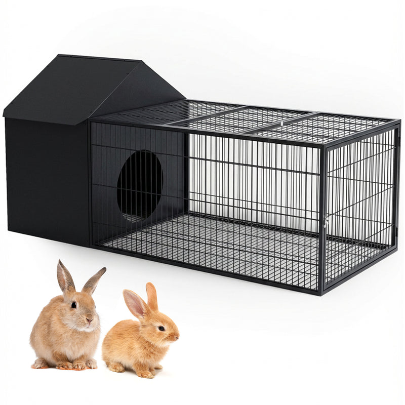 Advwin Large Metal Rabbit/Bunny Cage w/ Slide-Out Tray