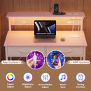 Advwin 80cm Small Desk w/ Monitor Stand & Pegboard