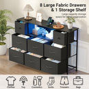 Advwin 8 Storage Drawers with LED & Charging Station