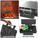 Advwin 4-in-1 Waffle Maker with Removable Plates