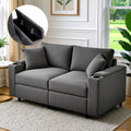 Advwin Corduroy Modular Sofa with Storage 182cm