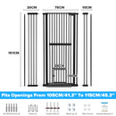 Advwin 150cm Extra Tall Pet Gate with Small Cat Door