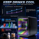 Advwin 20L Mini Fridge with LED Light for Bedroom