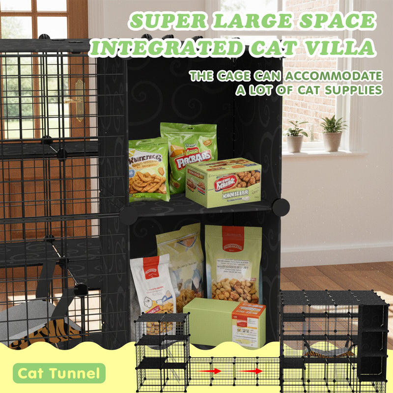 Advwin Cat Enclosures DIY Pet Kennels Playpen for 1-6 Cats