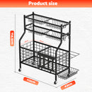 Advwin Home Gym Storage Rack with Wheels