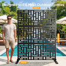 Advwin Geometric Metal Privacy Screen 119x183.5cm