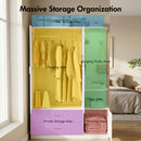 Advwin 3 Doors Armoire Wardrobe Closet with Mirror