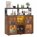 Advwin Sideboard Buffet Cabinet with LED Lights