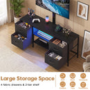 Advwin 130cm LED TV Cabinet with Adjustable Mount