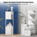 Advwin 3-Tier 360 Rotating Corner Bookshelf White