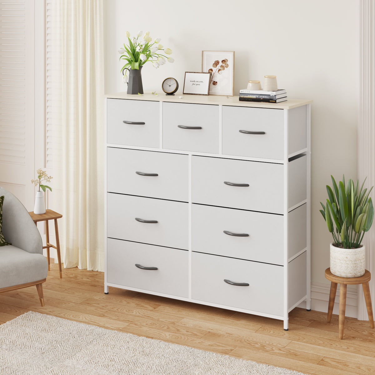 Advwin Chest of Drawers 9 Drawer Storage Cabine