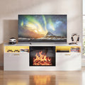 Advwin 160cm Fireplace TV Stand with 45cm Electric Fireplace