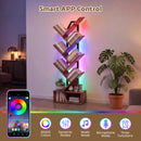 Advwin 6-Tier Tree Bookshelf with LED Lights
