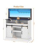 Advwin Farmhouse LED Sideboard Buffet Storage Cabinet