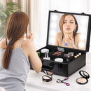 Advwin Makeup Bag with Tempered LED Mirror