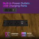 Advwin U Shaped Gaming Desk with LED Lights 164cm