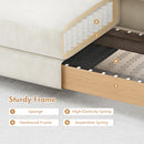 Advwin 2-Seater Velvet Fabric Loveseat Sofa 120cm