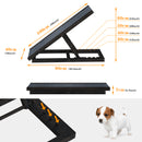 Advwin Pet Ramp Dog Stairs Adjustable Ladder Black (Pre-Order)