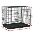 Advwin Dog Cage Crate Foldable Kennel 2 Doors