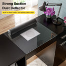 Advwin Manicure Table with Glass Top Black