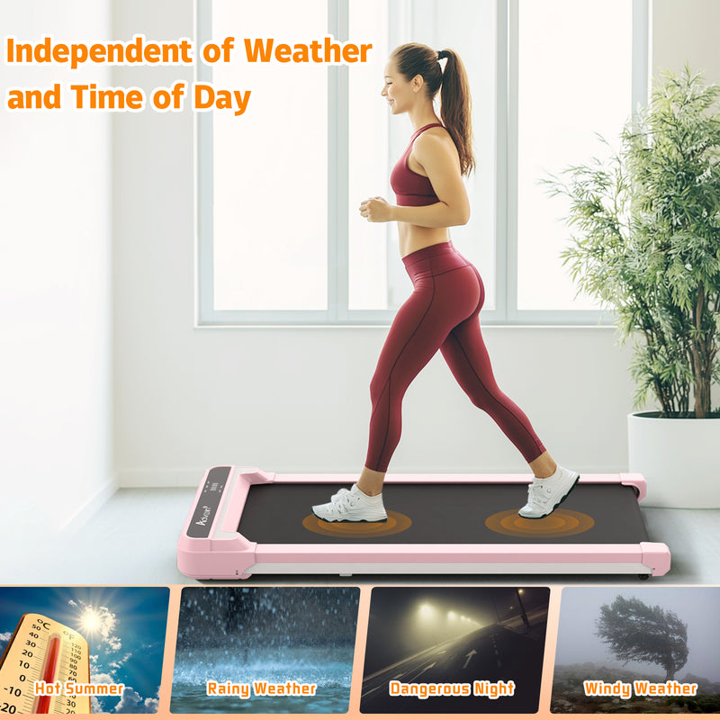 Advwin Walking Pad Under Desk Treadmill for Home Pink(Pre_Order)