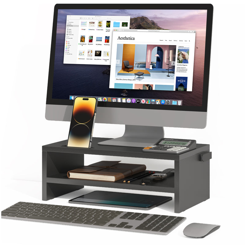 Advwin Monitor Stand Riser with Storage 2 Tiers