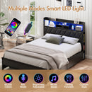 Advwin Queen Bed Frame with 4 Storage Drawers