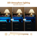 Advwin Bedside Table 3 Drawers Cabinet Black