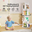 Advwin 4 Tiers Rotating Bookshelf Corner Bookcase