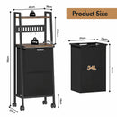 Advwin Laundry Basket with 2-Tier Shelves 54L