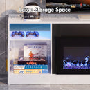 Advwin 178cm Fireplace TV Stand with 90cm Electric Fireplace