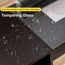 Advwin Manicure Table with Glass Top Black