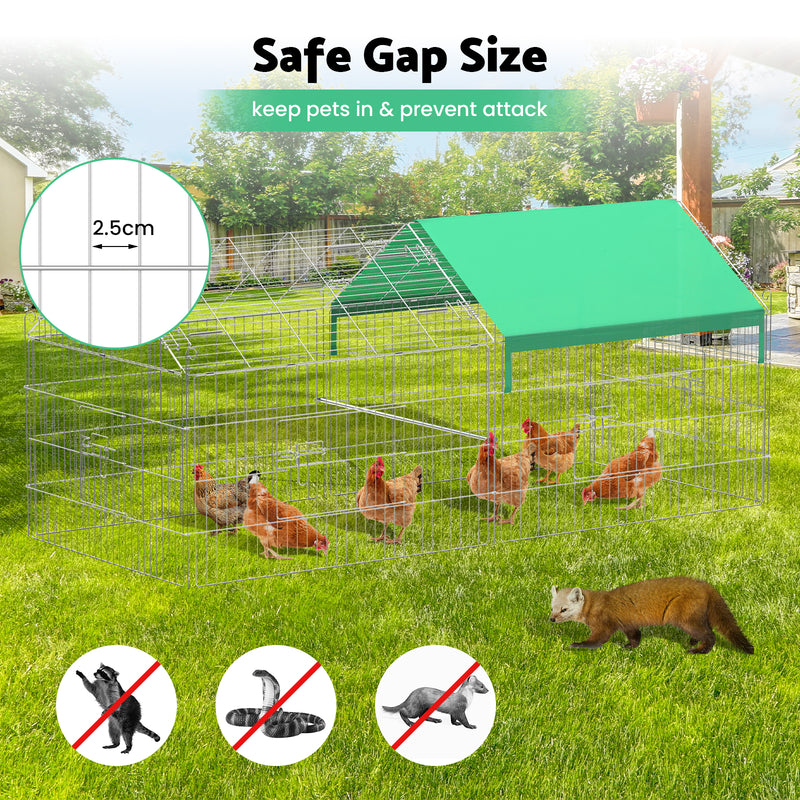 Advwin Metal Chicken Coop 181x74x75cm