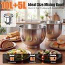 Advwin Dual Bowl Stand Mixer 1800W with Touch Control