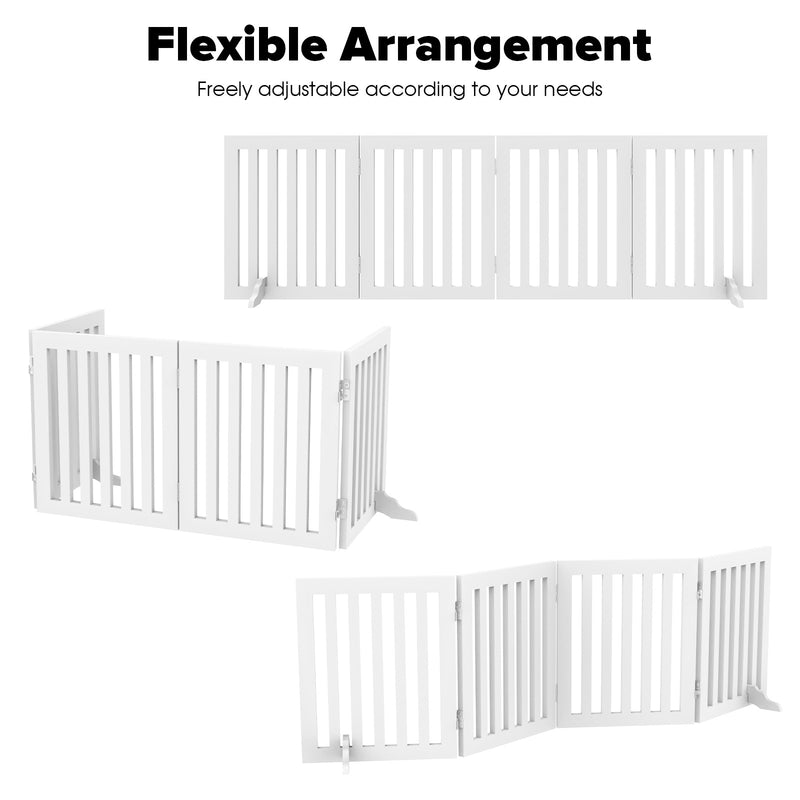 Advwin Wooden Pet Gate Dog Fence