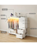 Advwin Dresser w/ Hanging Rack & Clothes Rail