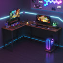 Advwin L-Shaped Corner Desk with Laptop Stand