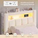 Advwin King Single Bed Frame w/ Charging Station