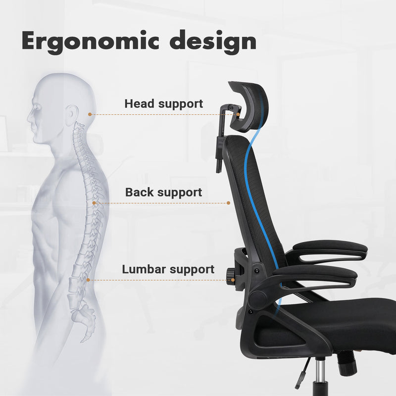 Advwin Ergonomic Office Chair Mesh High Back Desk Chair